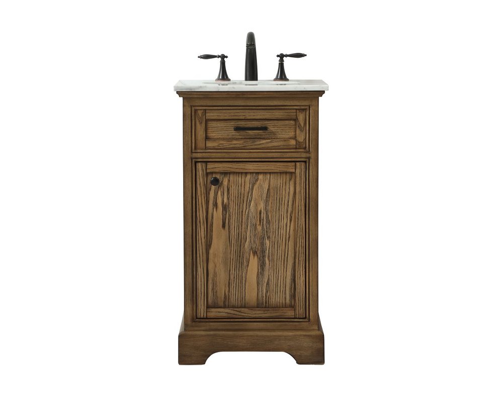 19 Inch Single Bathroom Vanity in Driftwood