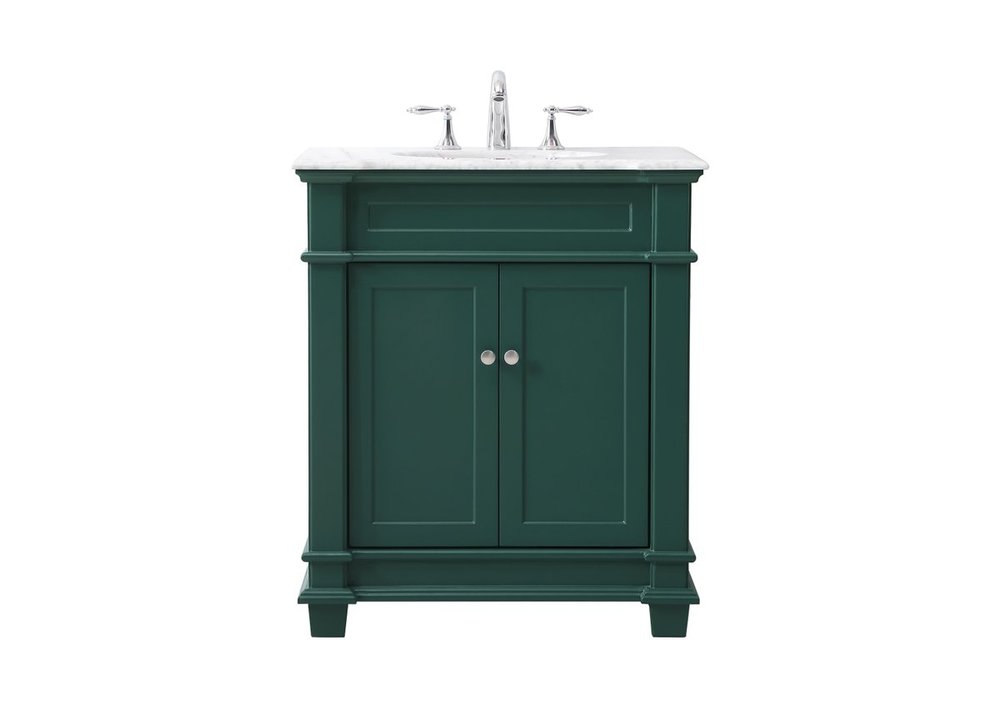 30 Inch Single Bathroom Vanity Set in Green