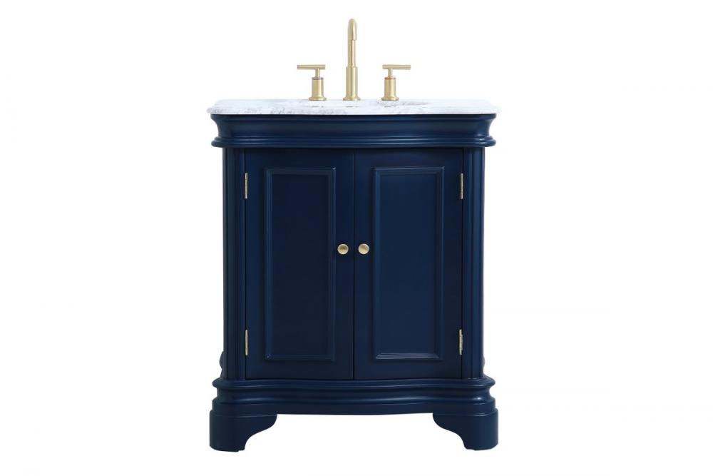 30 Inch Single Bathroom Vanity Set in Blue