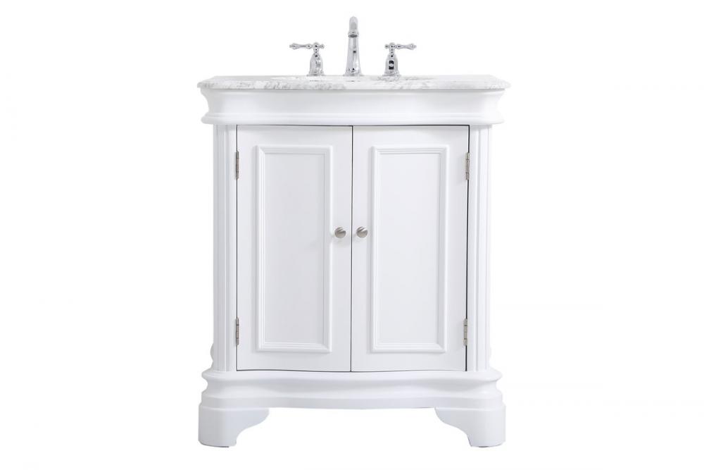 30 Inch Single Bathroom Vanity Set in White