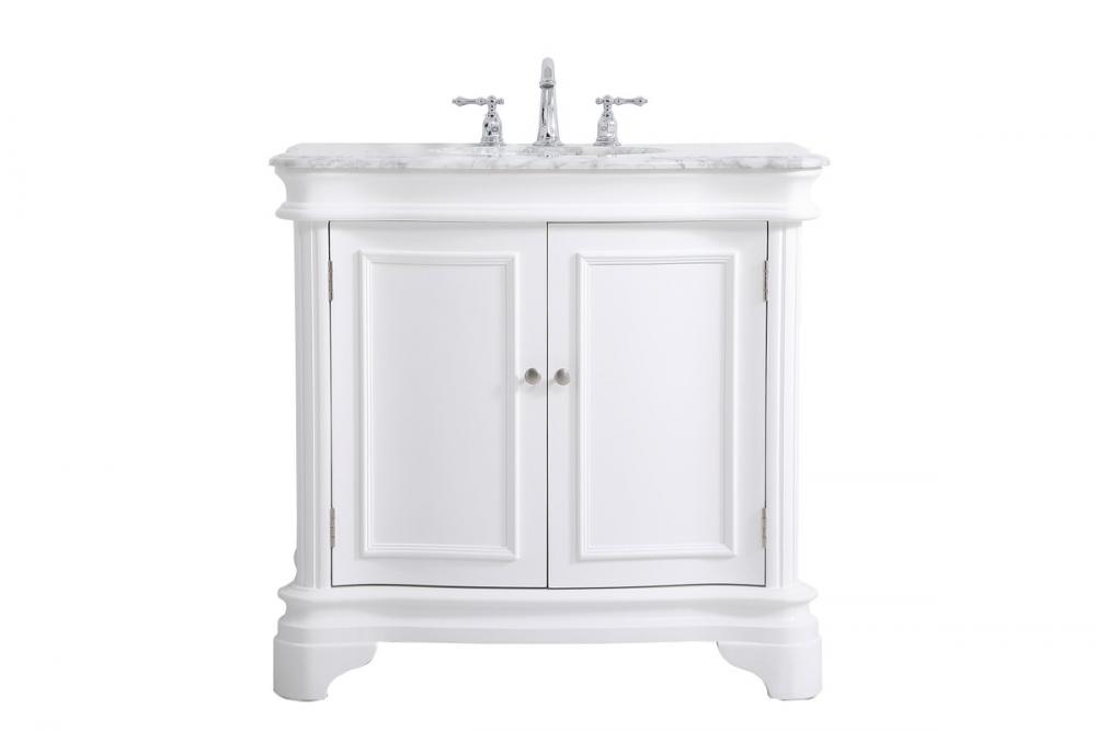 36 Inch Single Bathroom Vanity Set in White