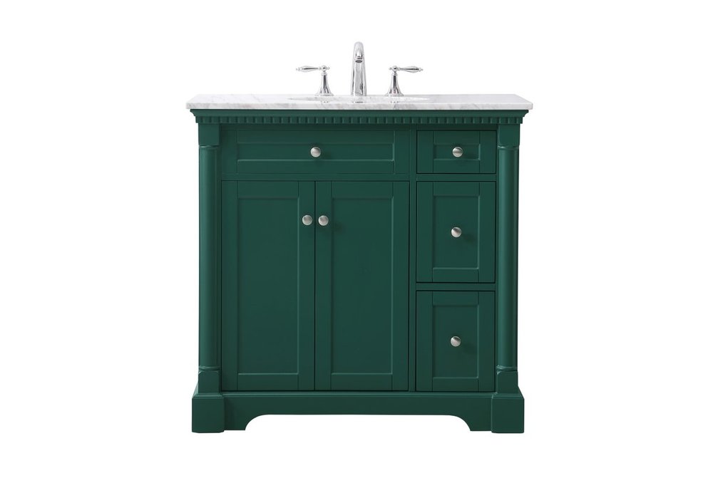 36 Inch Single Bathroom Vanity Set in Green