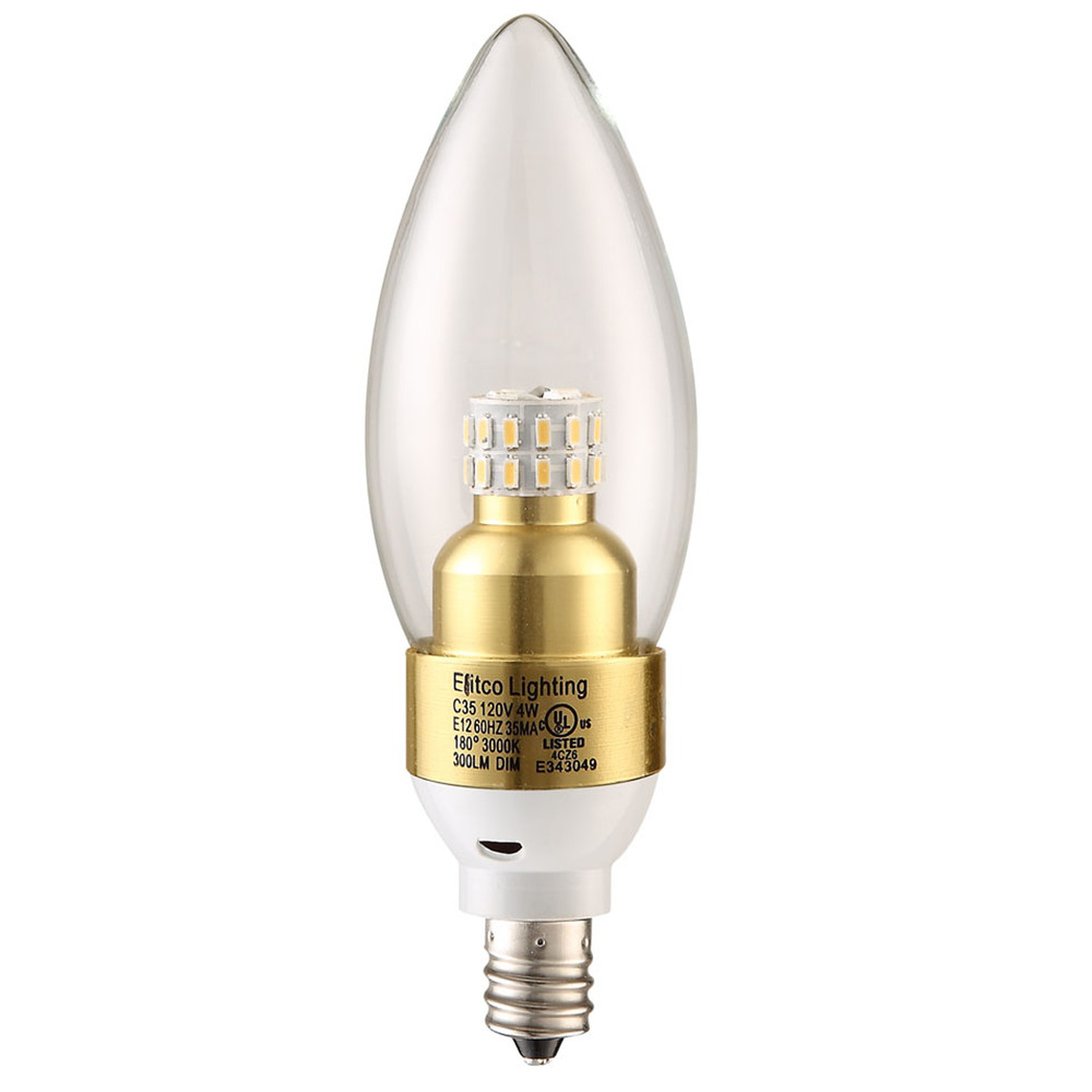 LED S30C35  E12 120V4W 4100K 320LM  Dimmable GOLD