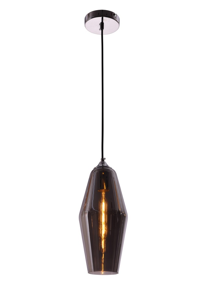 Collins Collection Pendant D5.5in H14in Lt:1 Smoke Finish