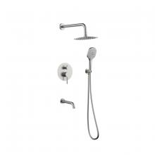 Elegant FAS-9002BNK - George Complete Shower and Tub Faucet with Rough-in Valve in Brushed Nickel