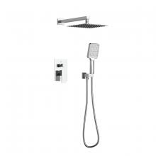 Elegant FAS-9003PCH - Petar Complete Shower Faucet System with Rough-in Valve in Chrome