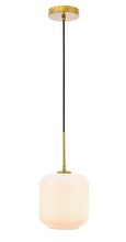 Elegant LD2273BR - Collier 1 light Brass and Frosted white glass pendant
