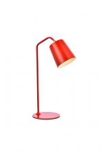 Elegant LD2366RED - Leroy 1 Light Red Table Lamp