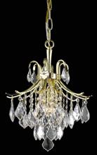 Elegant LD8100D12G - Amelia Collection Pendant D12in H15in Lt:3 Gold Finish