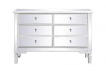 Elegant MF6-1017AW - 48 Inch Mirrored Cabinet in Antique White