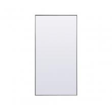 Elegant MR4FL3060S - Metal Frame Rectangle Full Length Mirror 30x60 Inch in Silver
