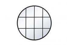 Elegant MR633636BK - Metal Windowpane Mirror 36 Inchx36 Inch in Black