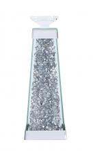 Elegant MR9239 - Sparkle 4.7 In. Contemporary Silver Crystal Candleholder