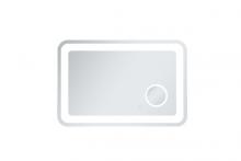 Elegant MRE52436 - Lux 24inx36in Hardwired LED Mirror with Magnifier and Color Changing Temperature