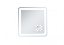 Elegant MRE53030 - Lux 30inx30in Hardwired LED Mirror with Magnifier and Color Changing Temperature