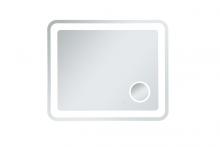 Elegant MRE53036 - Lux 30inx36in Hardwired LED Mirror with Magnifier and Color Changing Temperature