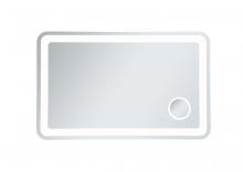 Elegant MRE53048 - Lux 30inx48in Hardwired LED Mirror with Magnifier and Color Changing Temperature