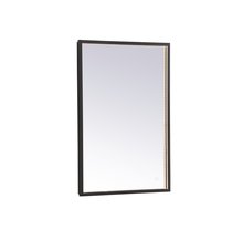 Elegant MRE61830BK - Pier 18x30 Inch LED Mirror with Adjustable Color Temperature 3000k/4200k/6400k in Black