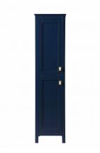 Elegant SC011665BL - 16 Inch Wide Bathroom Linen Storage Freestanding Cabinet in Blue