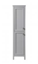 Elegant SC011665GR - 16 Inch Wide Bathroom Linen Storage Freestanding Cabinet in Grey
