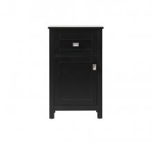 Elegant SC011830BK - 18 Inch Wide Bathroom Storage Freedstanding Cabinet in Black