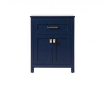 Elegant SC012430BL - 24 Inch Wide Bathroom Storage Freestanding Cabinet in Blue