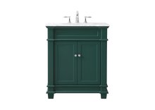 Elegant VF50030GN - 30 Inch Single Bathroom Vanity Set in Green