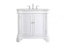 Elegant VF52036WH - 36 Inch Single Bathroom Vanity Set in White