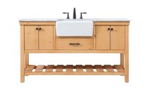 Elegant VF60160NW - 60 Inch Single Bathroom Vanity in Natural Wood