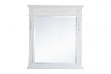 Elegant VM13236AW - Wood Frame Mirror 32 Inchx36 Inch in Antique White
