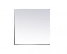 Elegant MR44242S - Metal Frame Square Mirror 42 Inch in Silver