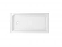 Elegant STY01-L6036 - 60x36 Inch Single Threshold Shower Tray Left Drain in Glossy White