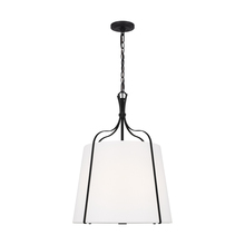 Visual Comfort & Co. Studio Collection AP1253SMS - Leander transitional 3-light indoor dimmable medium hanging shade pendant in smith steel grey finish