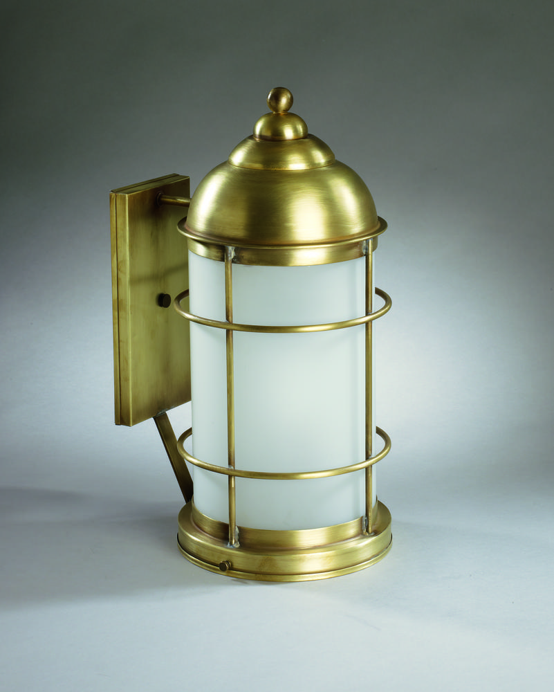 Nautical Wall Antique Brass Medium Base Socket Clear Glass