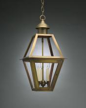 Northeast Lantern 1012-AC-LT3-CSG - Hanging Antique Copper 3 Candelabra Sockets Clear Seedy Glass