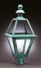 Northeast Lantern 1023-AB-LT3-CLR - Post Antique Brass 3 Candelabra Sockets Clear Glass