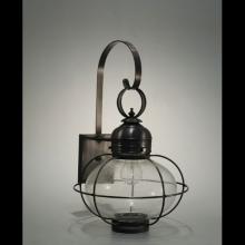 Northeast Lantern 2531-DAB-MED-CSG - Caged Onion Wall Dark Antique Brass Medium Base Socket Clear Seedy Glass