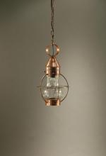 Northeast Lantern 2722-AC-MED-CSG - Caged Pear Hanging Antique Copper Medium Base Socket Clear Seedy Glass