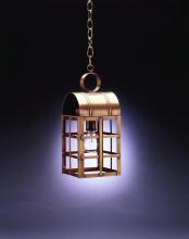 Northeast Lantern 6132-AB-MED-CSG - Culvert Top H-Bars Hanging Antique Brass Medium Base Socket Clear Seedy Glass