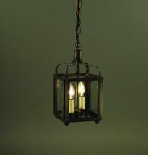 Northeast Lantern 6702-AB-LT2-CSG - Crown Small Hanging Antique Brass 2 Candelabra Soc