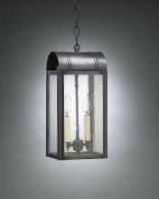 Northeast Lantern 8032-AB-LT2-CSG - Culvert Top Hanging Antique Brass 2 Candelabra Sockets Clear Seedy Glass