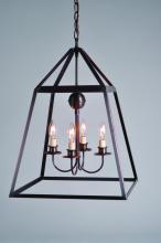 Northeast Lantern 9732-AC-LT904-CSG - Hanging Antique Copper 904 Cluster Clear Seedy Glass