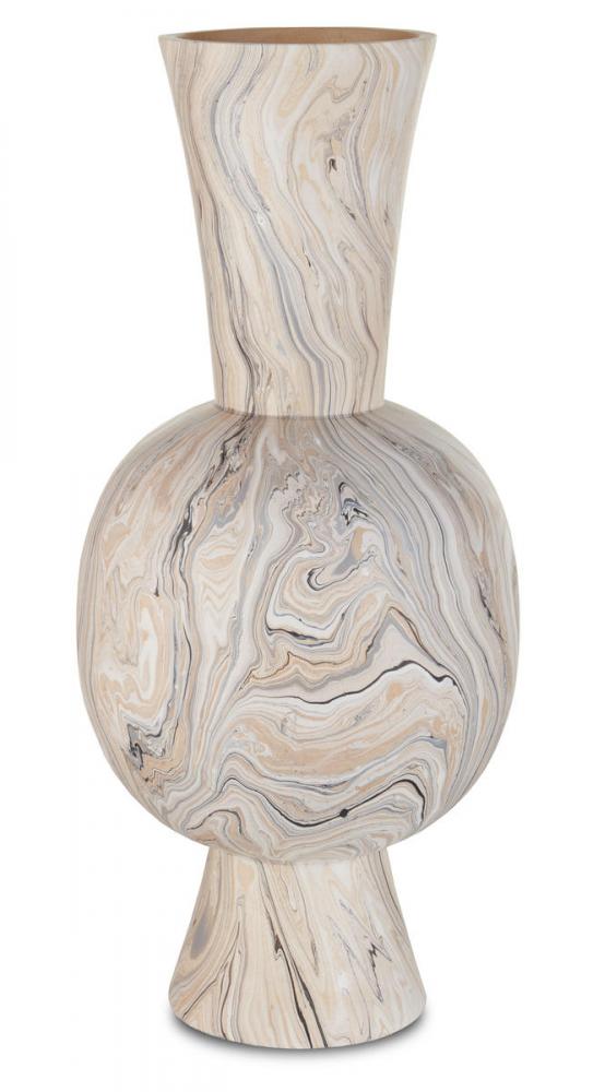 Gray Marbleized Tall Vase