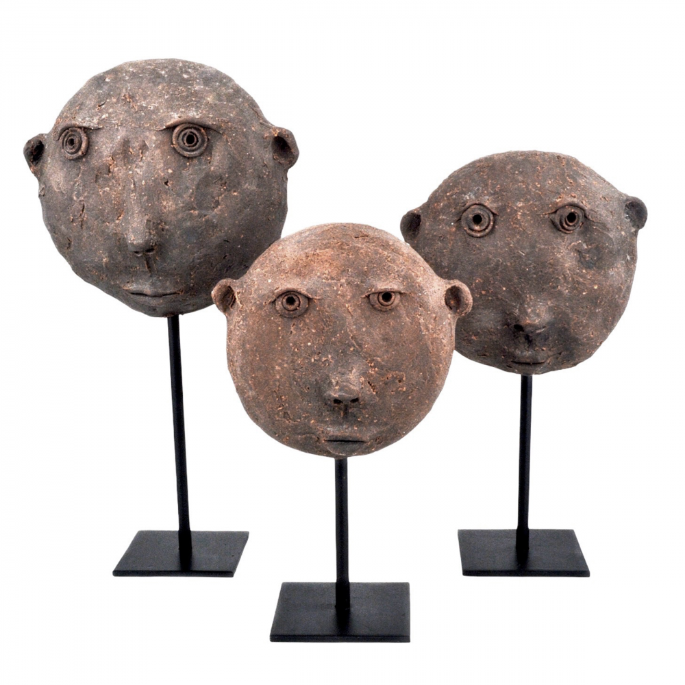 Terracotta Masks Set of 3