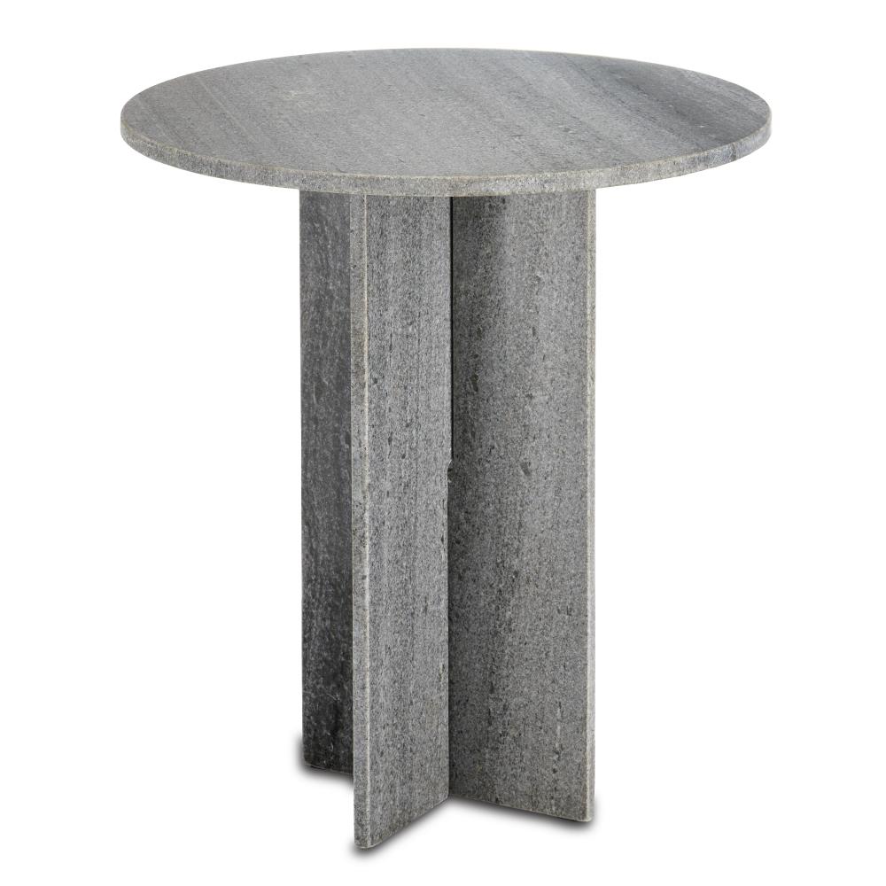 Harmon Gray Marble Accent Table