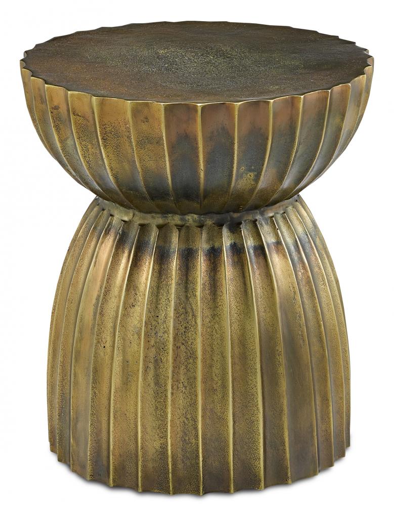 Rasi Antique Brass Table/Stool