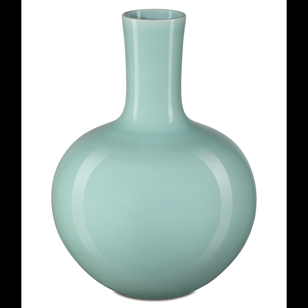 Celadon Medium Green Straight Neck Vase