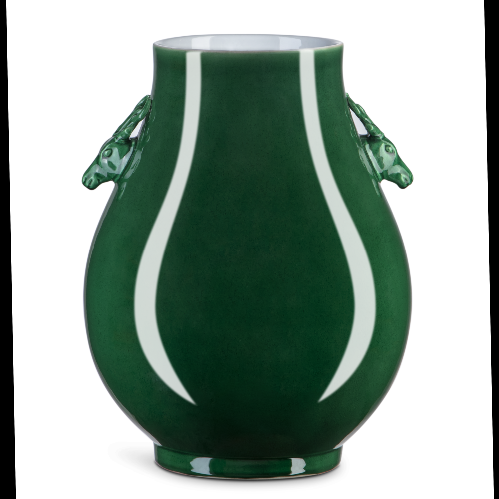 Imperial Green Deer Ears Vase