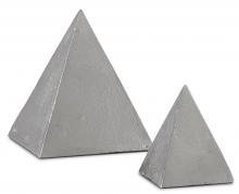 Currey 1200-0273 - Mandir Nickel Pyramid Set of 2