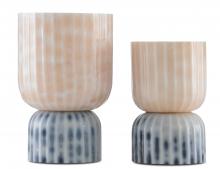 Currey 1200-0375 - Palazzo Milky Glass Vases Set of 2